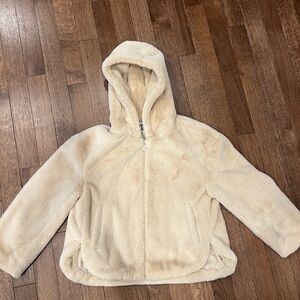 Zara faux fur full zip jacket